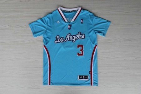Maillot De Basket Los Angeles Clippers Chris Paul 3 New Manches Courtes Bleu